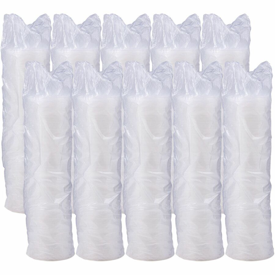 Dart® 12FTLS Lift-n-Lock Coffee Cup Translucent Lids - 1000ct