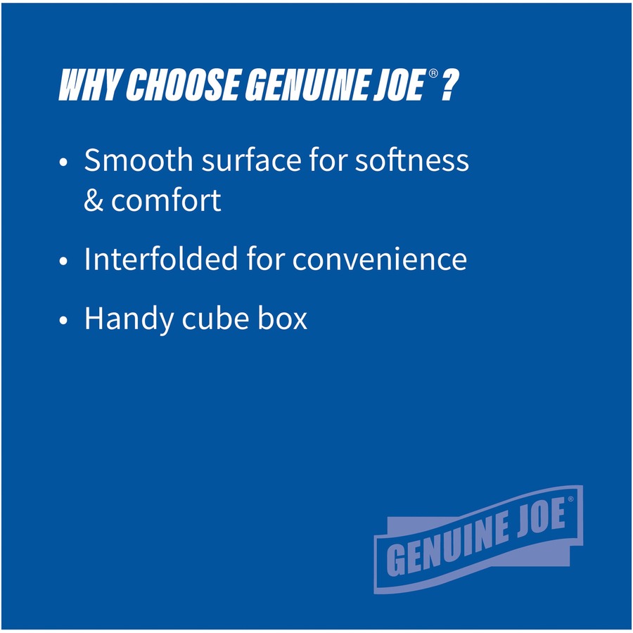 Genuine Joe Cube Box Facial Tissue - 36ct