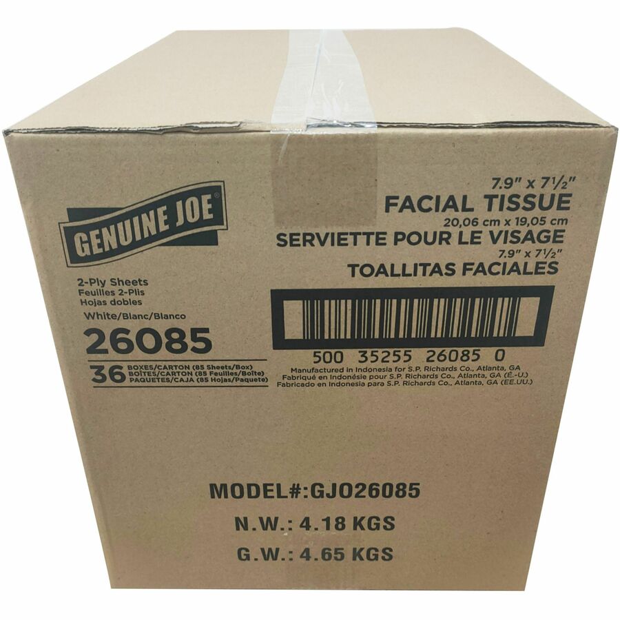 Genuine Joe Cube Box Facial Tissue - 36ct
