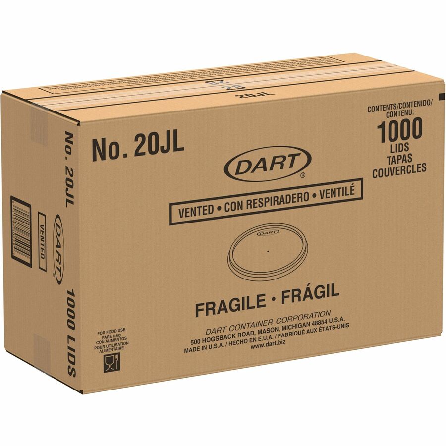 Dart® 20JL Vented Lid - 1000ct