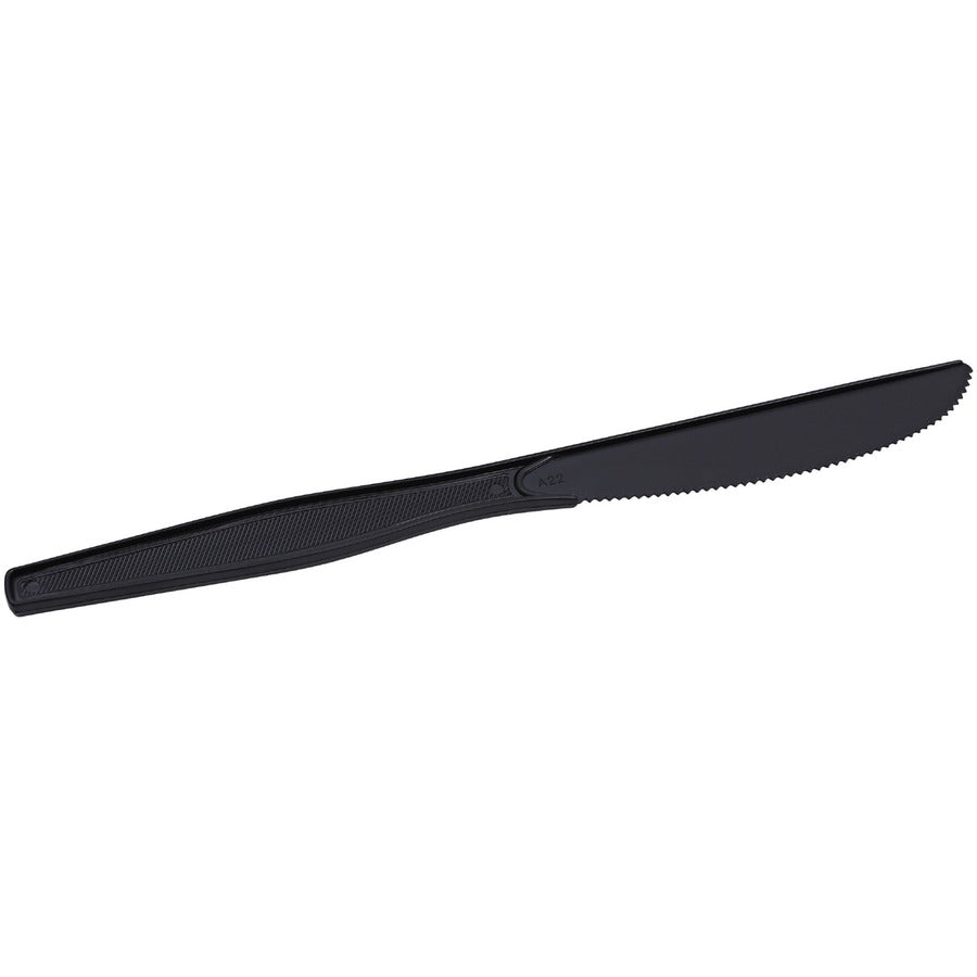Genuine Joe Heavyweight Black Plastic Knife - 1000ct