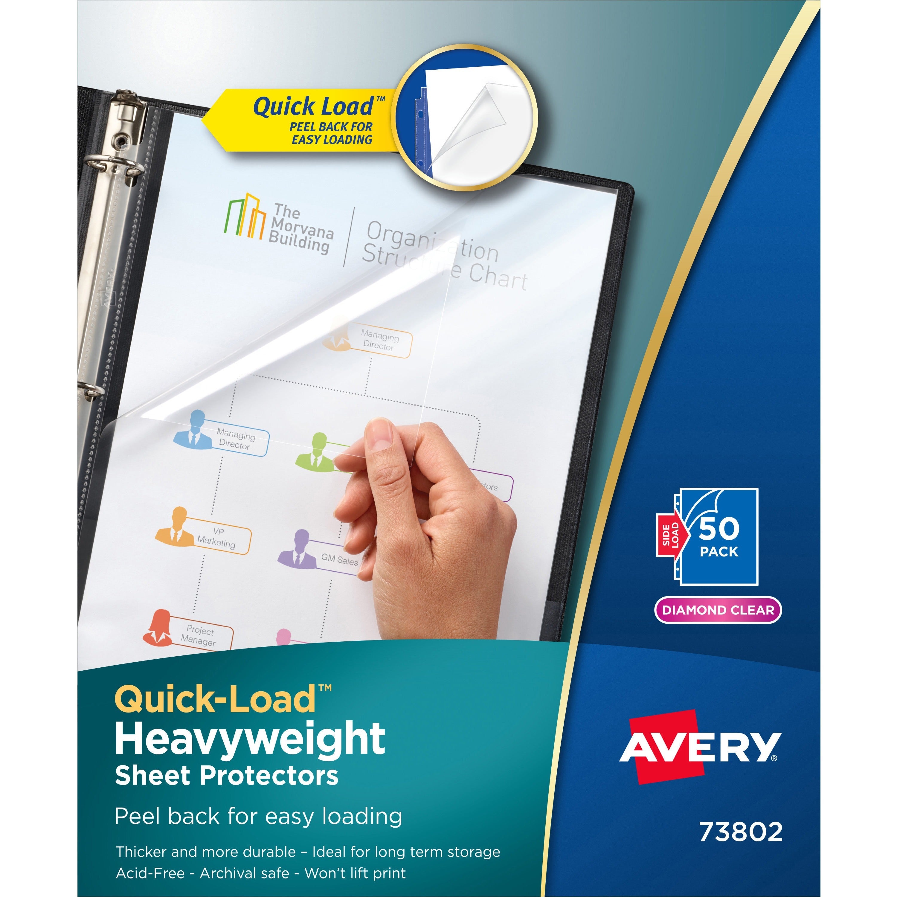 Avery® Quick-Load Sheet Protectors - 50 Pack