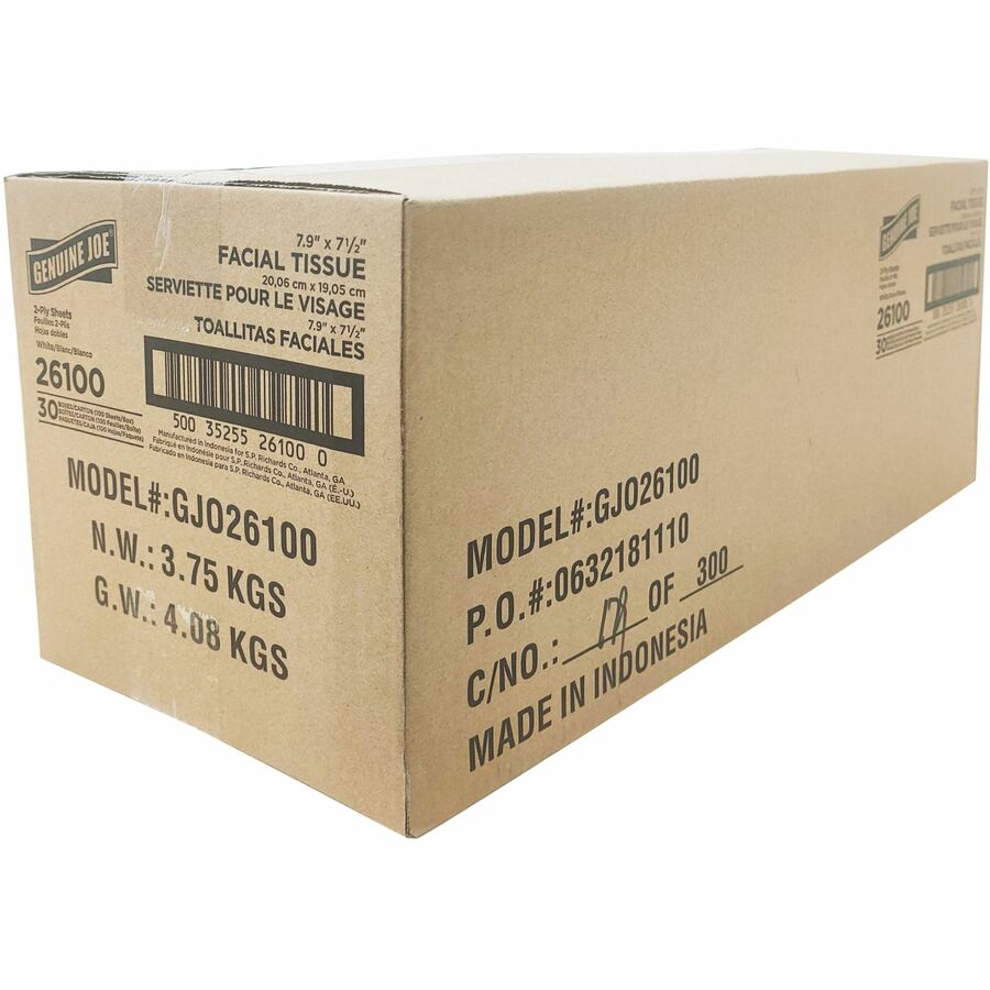 Genuine Joe Facial Tissue - 30ct