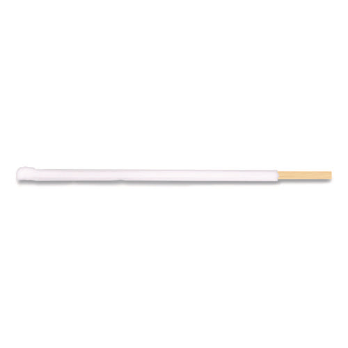 7.5" Wrapped Flat Bamboo Coffee Stirrer Sticks - 250ct