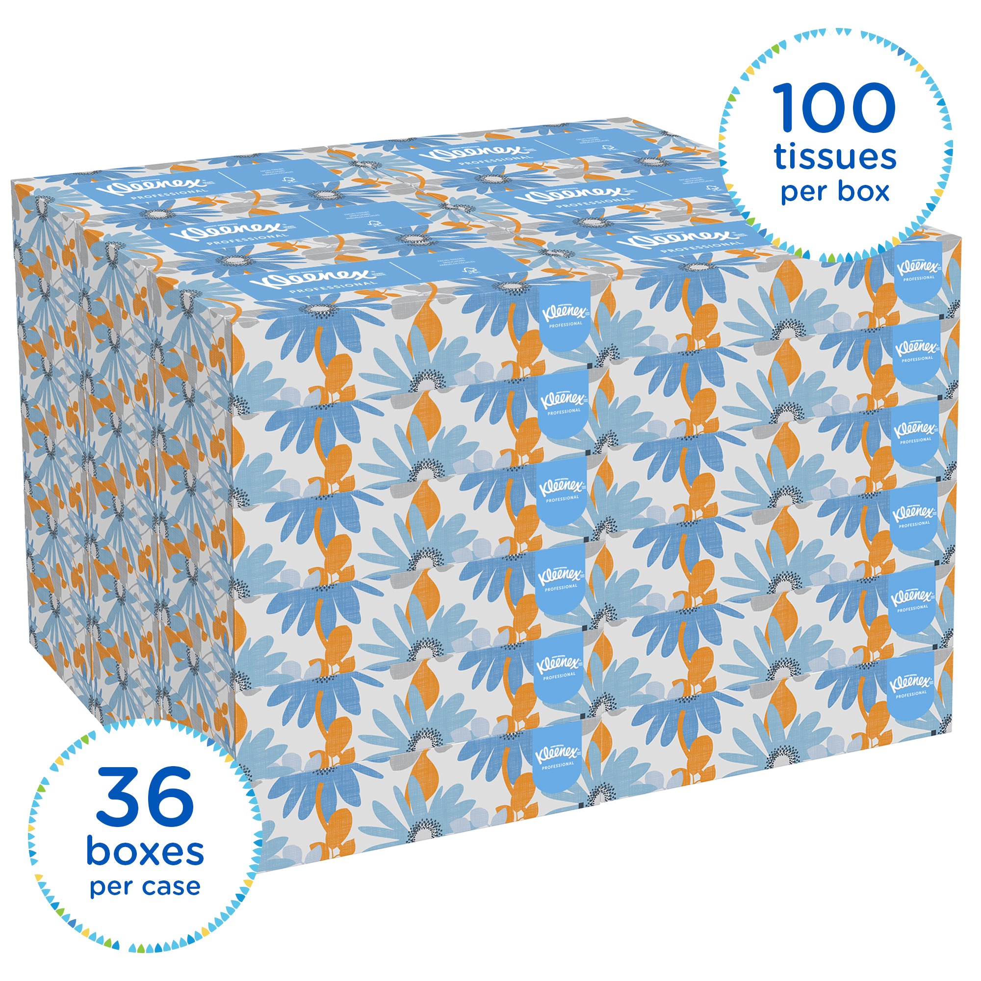 Kleenex® 2 Ply White Facial Tissue - 36 Boxes