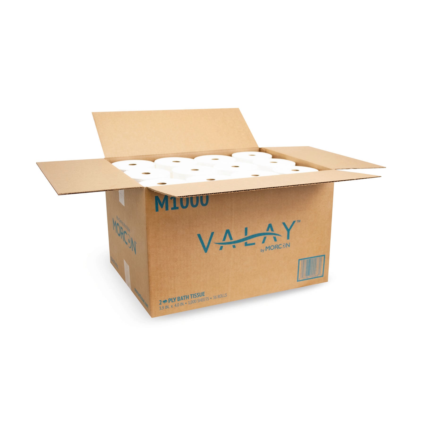 Valay® M1000 Small Core 2-Ply Bath Tissue – 1000 Sheets/Roll – 36 Rolls/Case