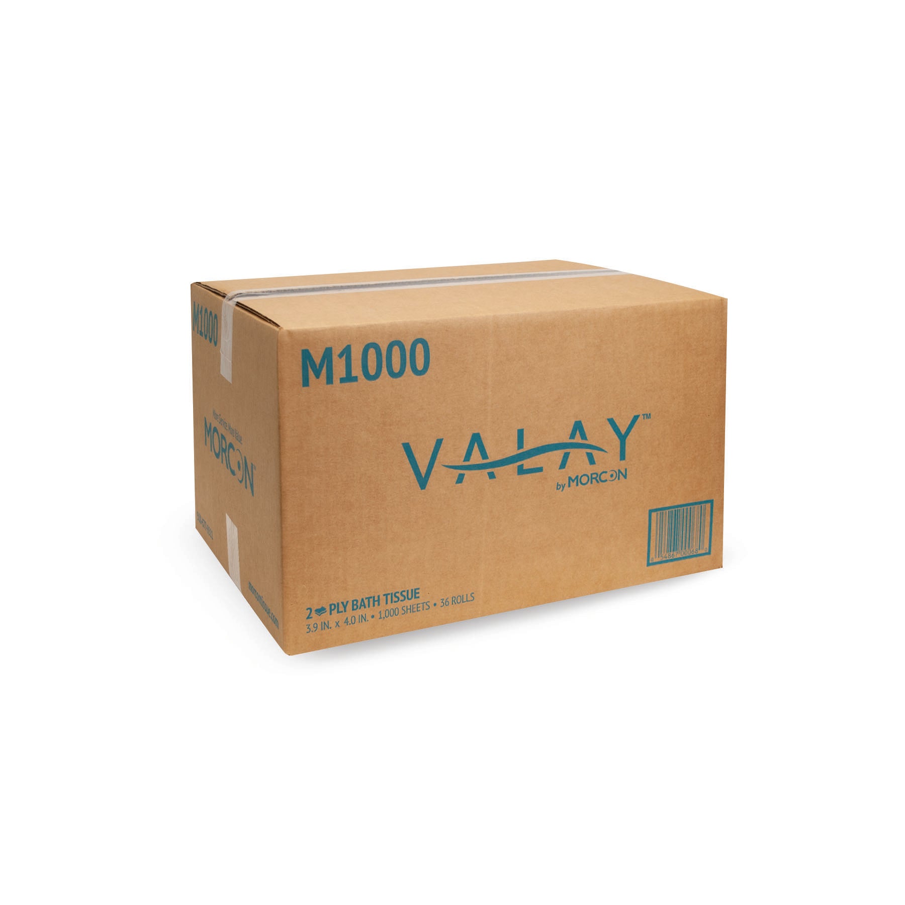Valay® M1000 Small Core 2-Ply Bath Tissue – 1000 Sheets/Roll – 36 Rolls/Case