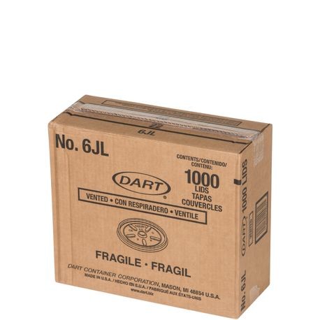 Dart® 6JL Vented Plastic Lid - 1000ct
