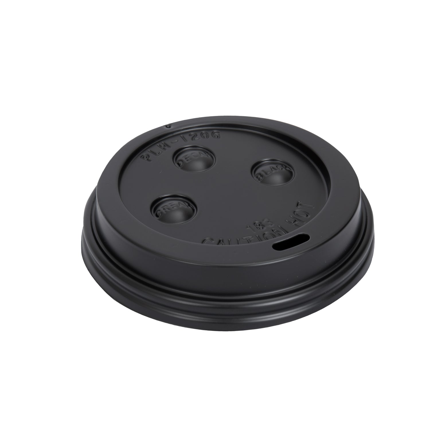 Prime Source® Polystyrene Hot Cup Black Lid - 1000 Lids