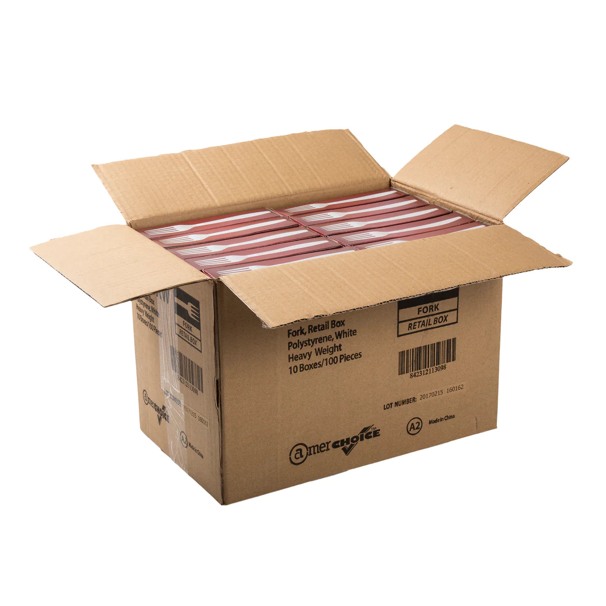 Heavyweight White Plastic Forks - 100ct