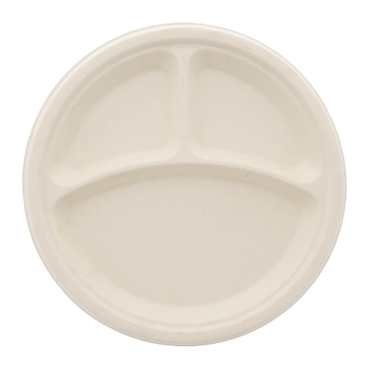EcoSystems 10” Molded Fiber Compostable 3 Compartment Plate - 125ct