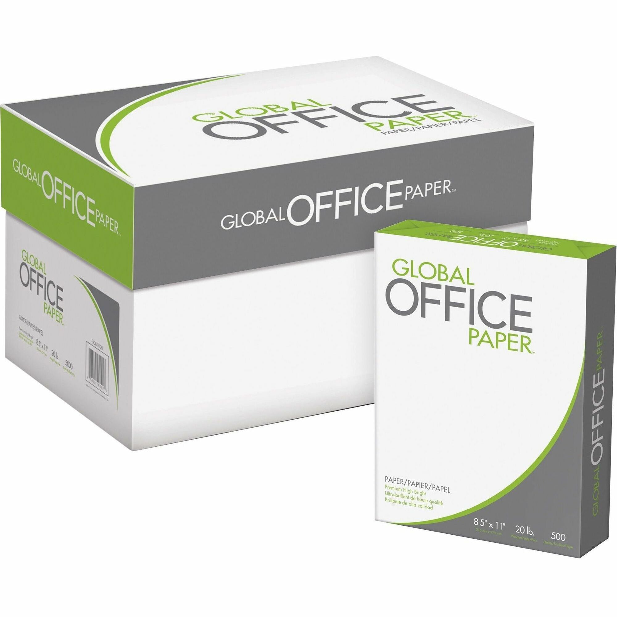 Global Office Premier Multipurpose Copy Paper - 8.5" x 11" - 5000 Sheets (Case)