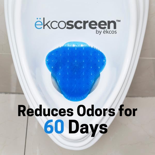 Ekcos® ekcoscreen™ – Fresh Scent (Blue) – 60-Day Anti-Splash Urinal Screen - 12 Pack