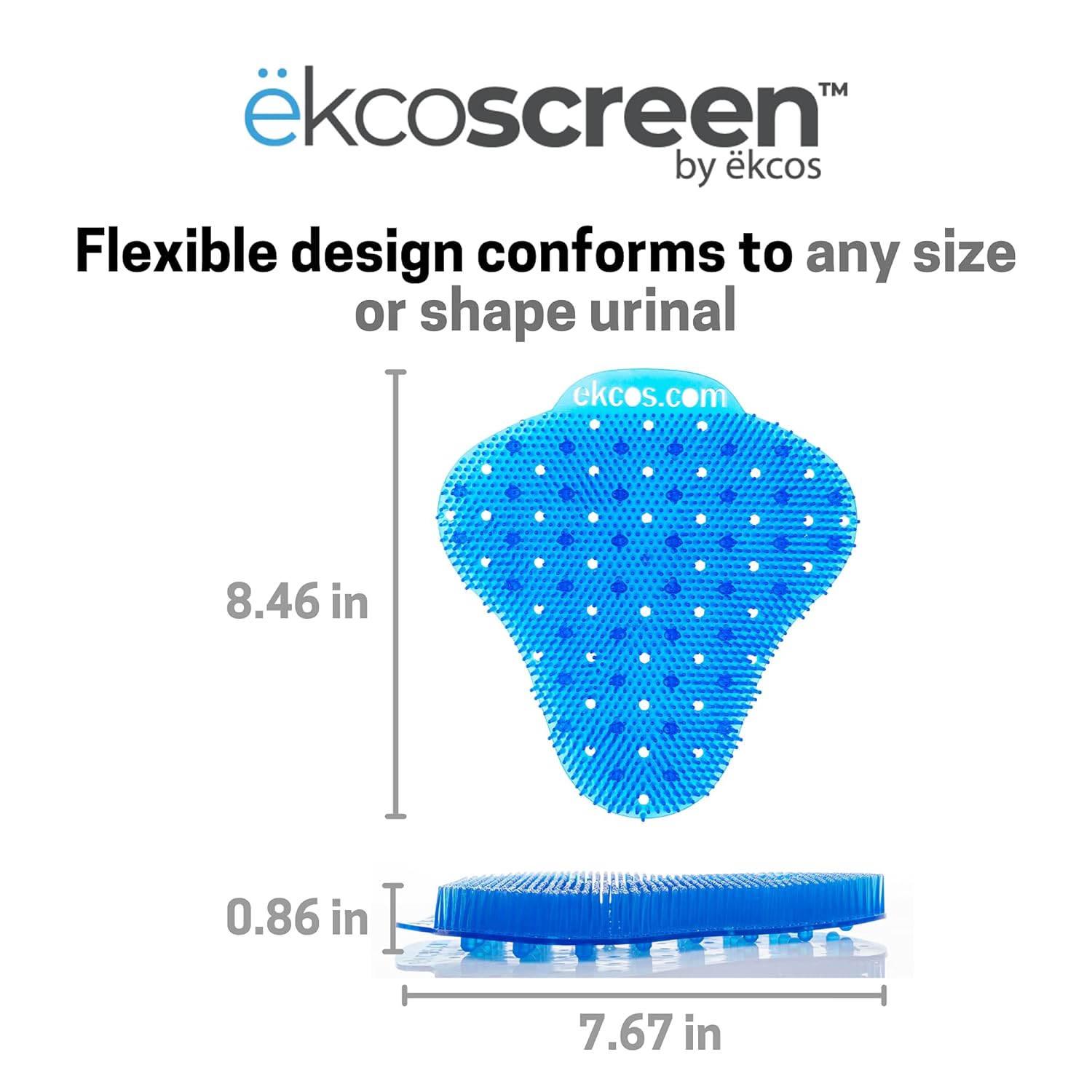 Ekcos® ekcoscreen™ – Fresh Scent (Blue) – 60-Day Anti-Splash Urinal Screen - 12 Pack
