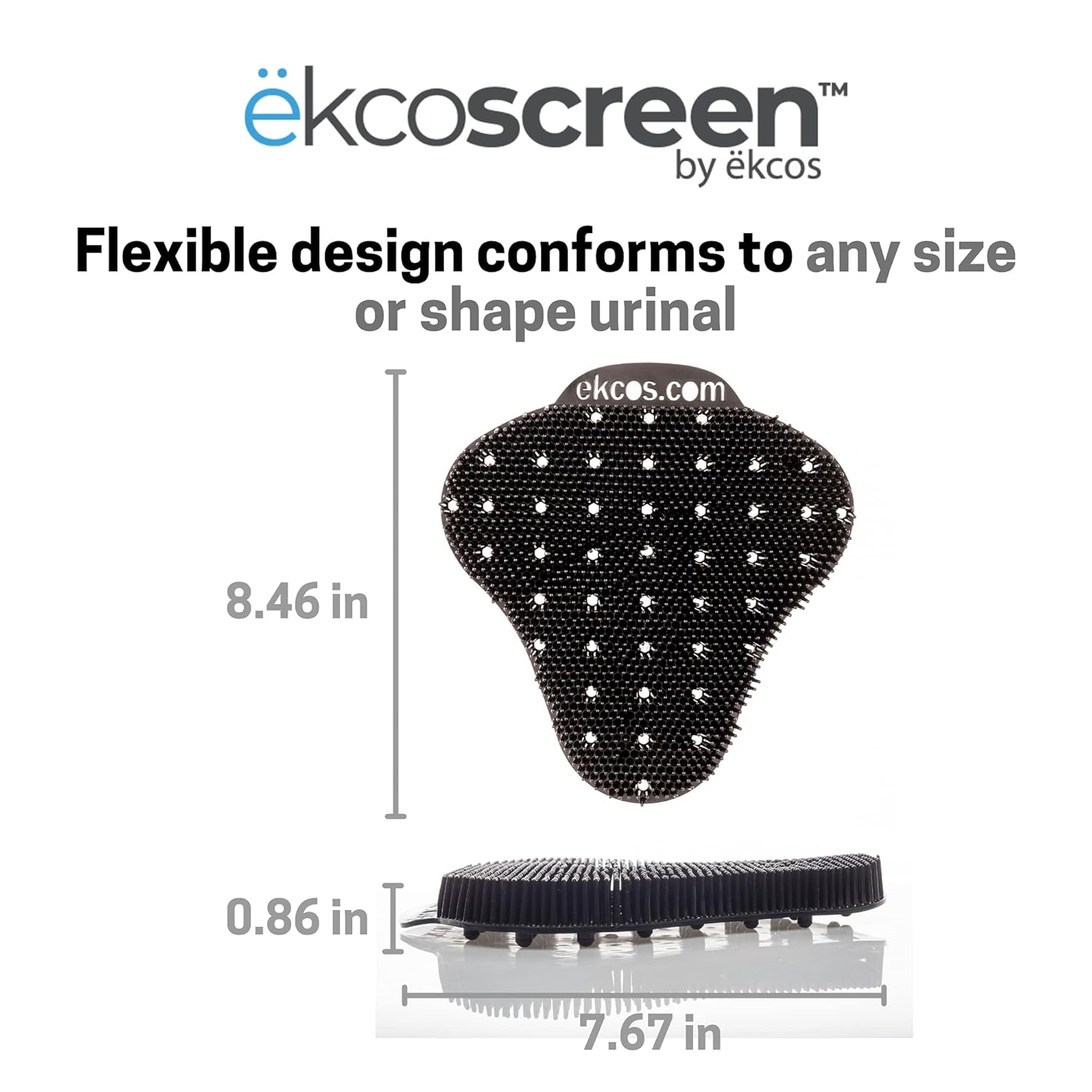Ekcos® ekcoscreen™ – Mint Scent (Black) – 60-Day Anti-Splash Urinal Screen - 12 Pack