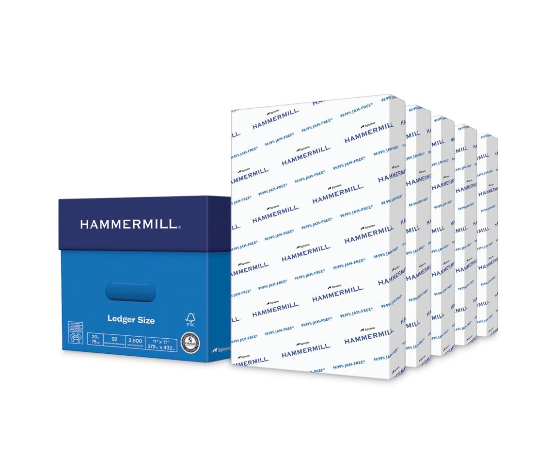 Hammermill 11” x 17” Copy Plus Print Paper - 2500 Sheets