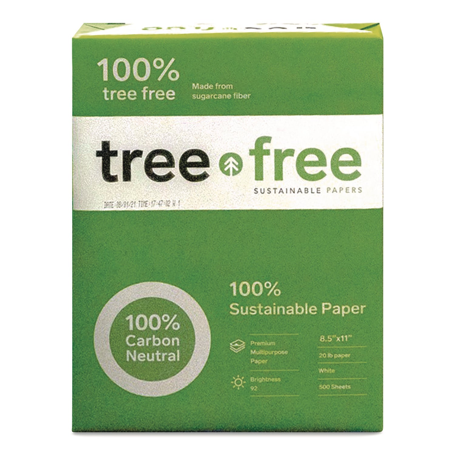 TreeFree® Multipurpose Copy Paper – 20 lb, 92 Brightness (8.5” x 11”) - 5000 Sheets