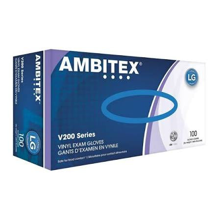 AMBITEX® Powder Free Vinyl Exam Gloves