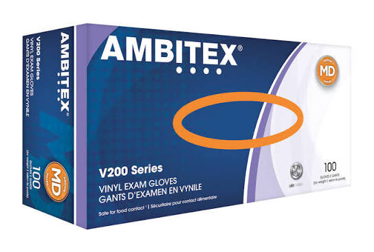 AMBITEX® Powder Free Vinyl Exam Gloves