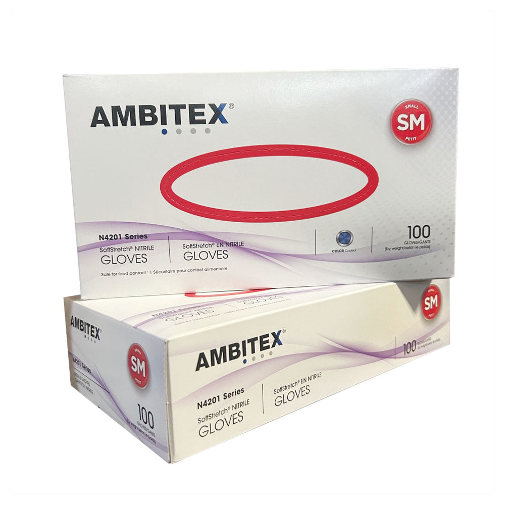 AMBITEX® SoftStretch™ 4 Mil Powder Free Blue Nitrile Gloves