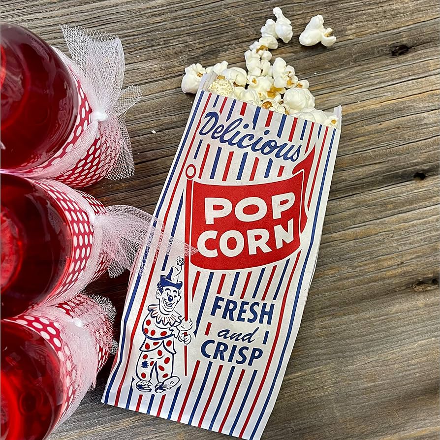 Pinch-Bottom 1lb Paper Clown Popcorn Bag – Case of 1000