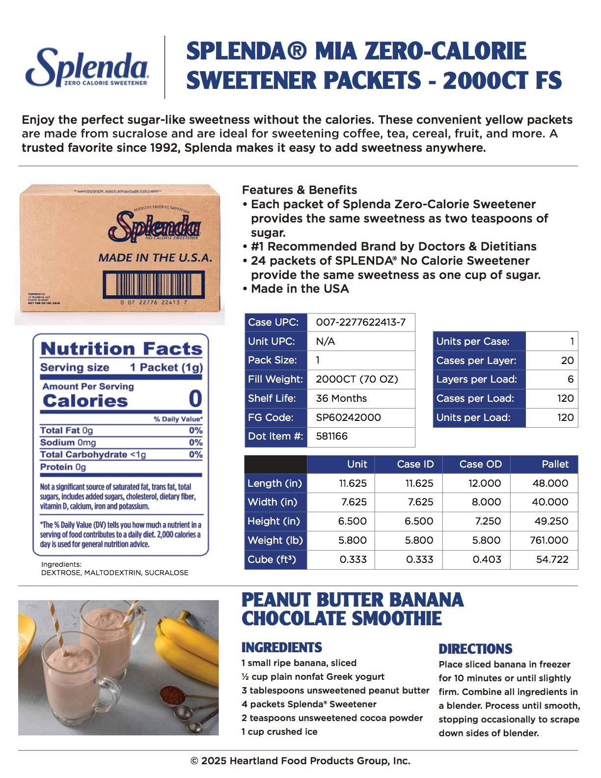 Splenda® Sweetener Packets – 2000 Count