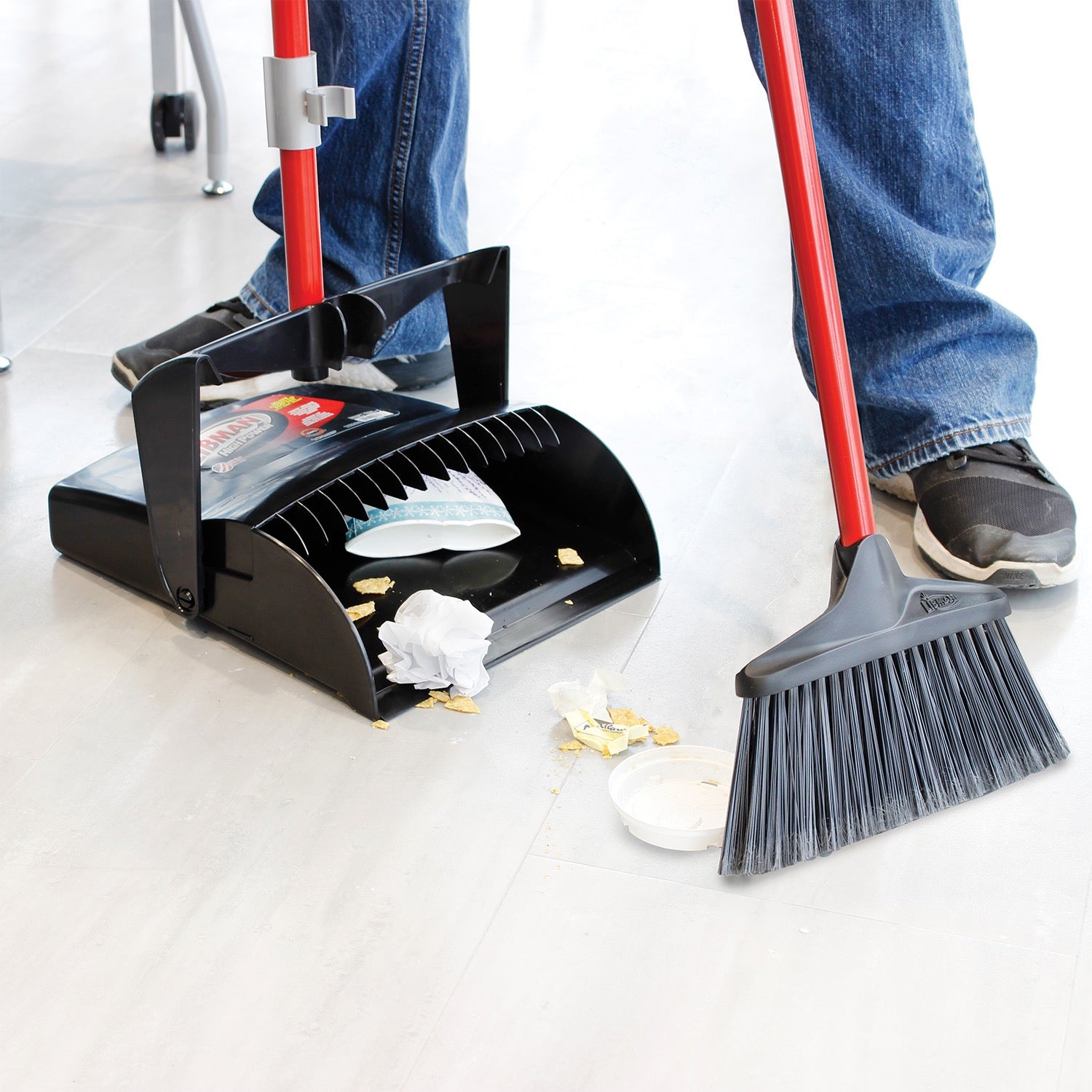 Libman® Open Dustpan with Lobby Broom