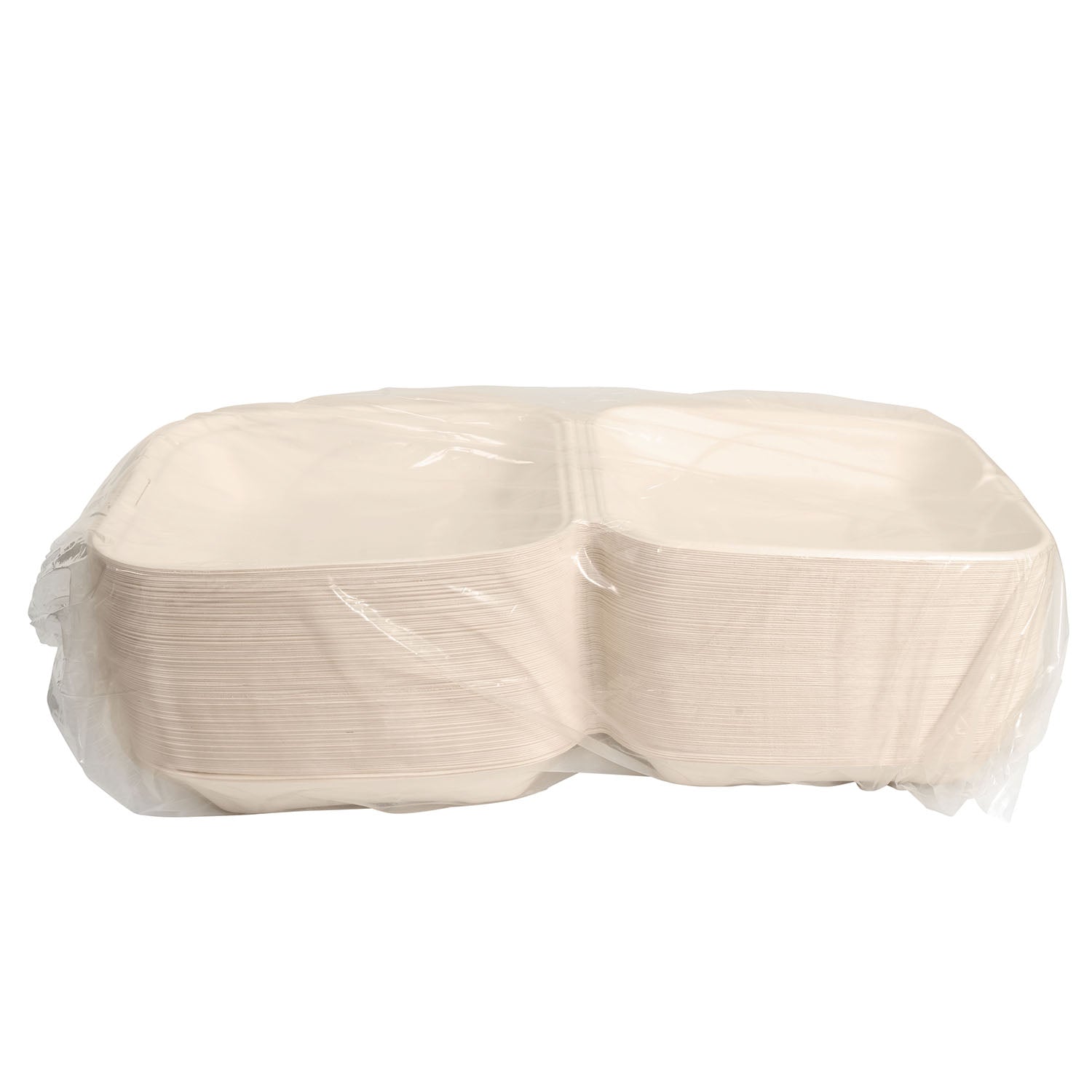 EcoSystems 9"x9"x3" Molded Fiber Compostable Clamshell Container - 200ct