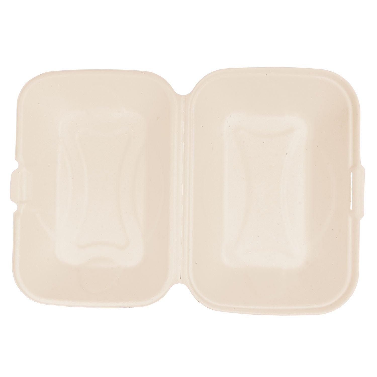 EcoSystems 9"x6"x3" Molded Fiber Compostable Clamshell Container - 250ct