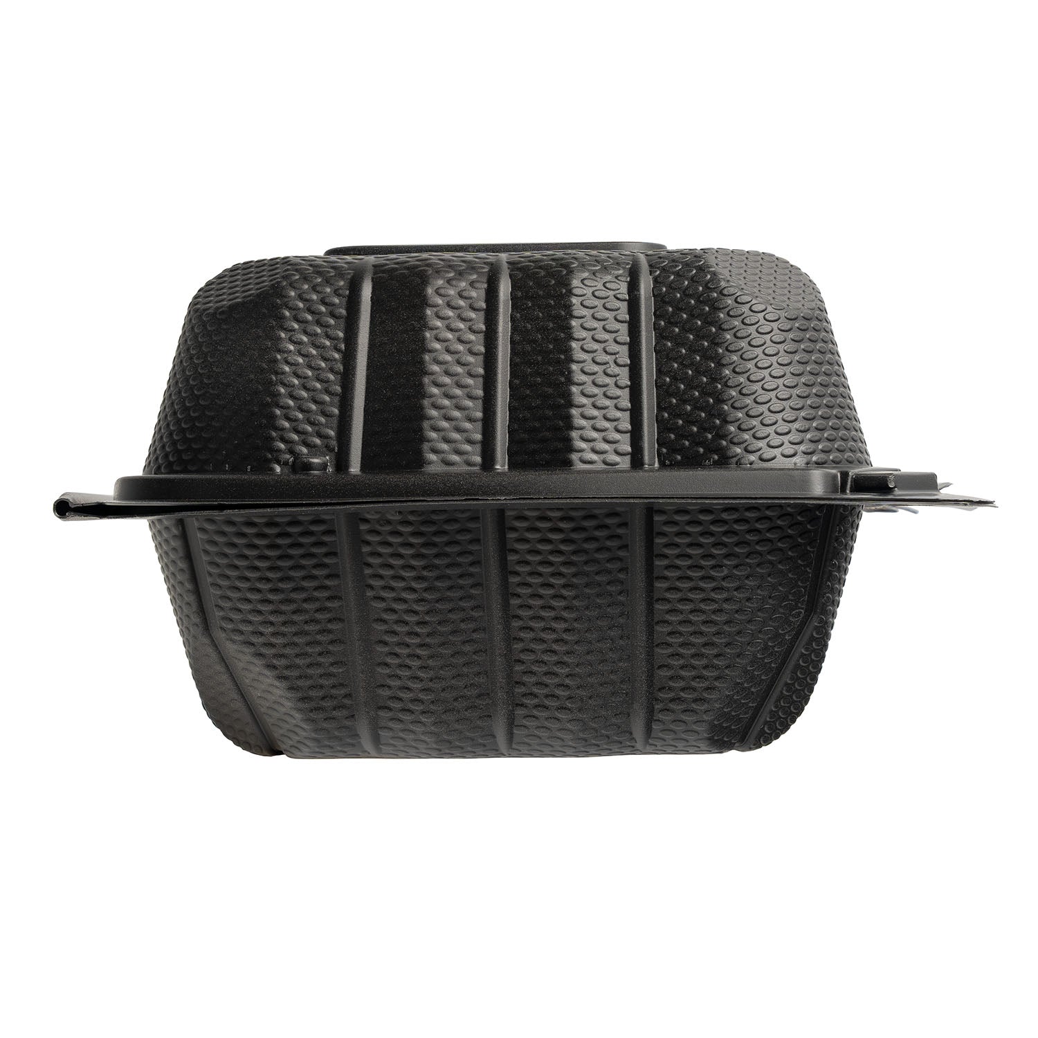 EcoSystems 6"x6" Black Mineral Filled Polypropylene Hinged Container - 250 ct