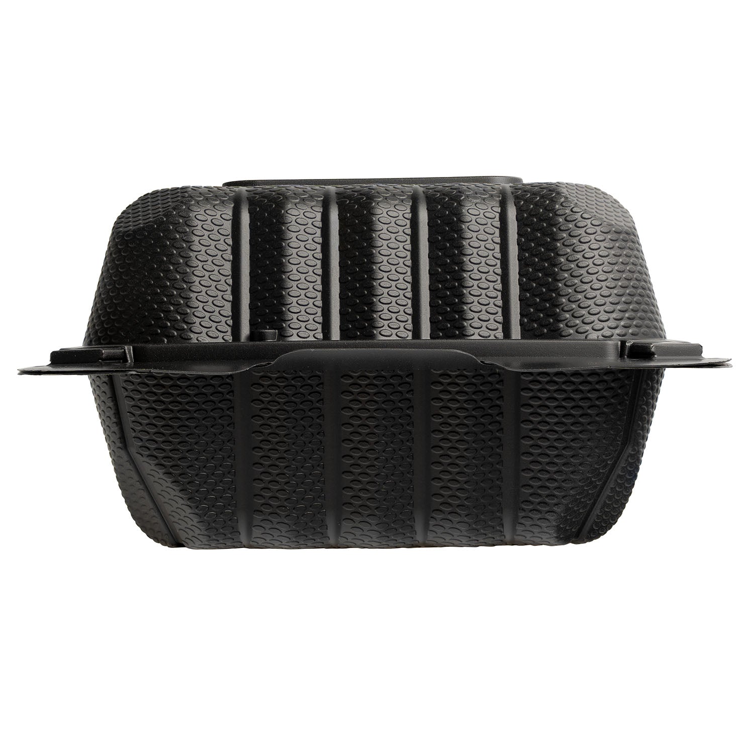 EcoSystems 6"x6" Black Mineral Filled Polypropylene Hinged Container - 250 ct