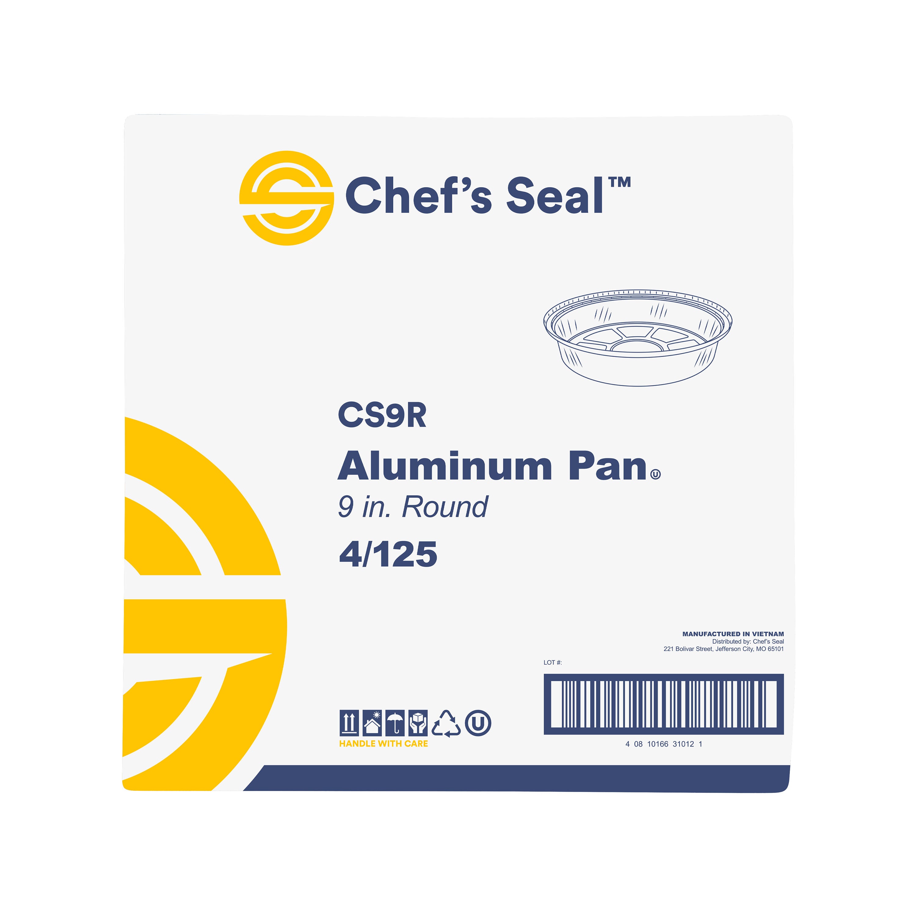 Chef's Seal™ 9" Round Aluminum Foil Pan - 500ct