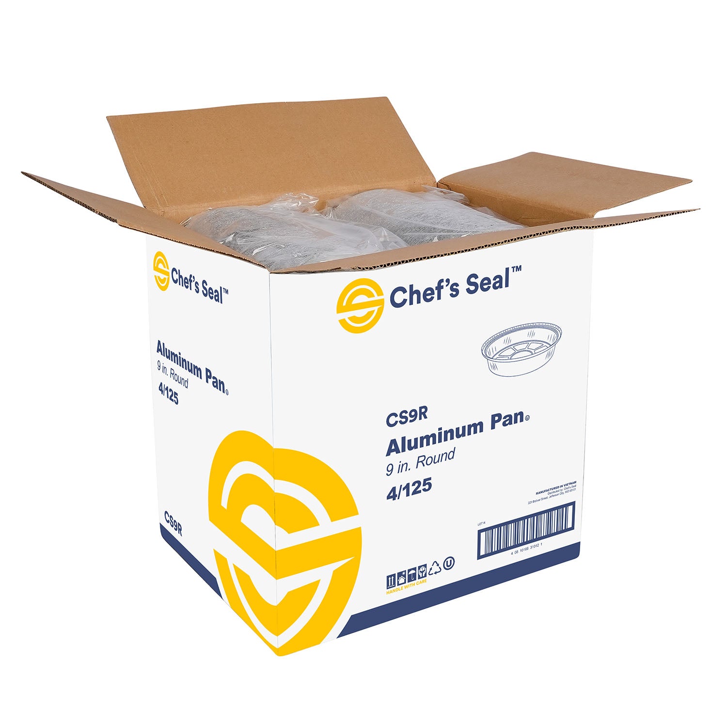 Chef's Seal™ 9" Round Aluminum Foil Pan - 500ct