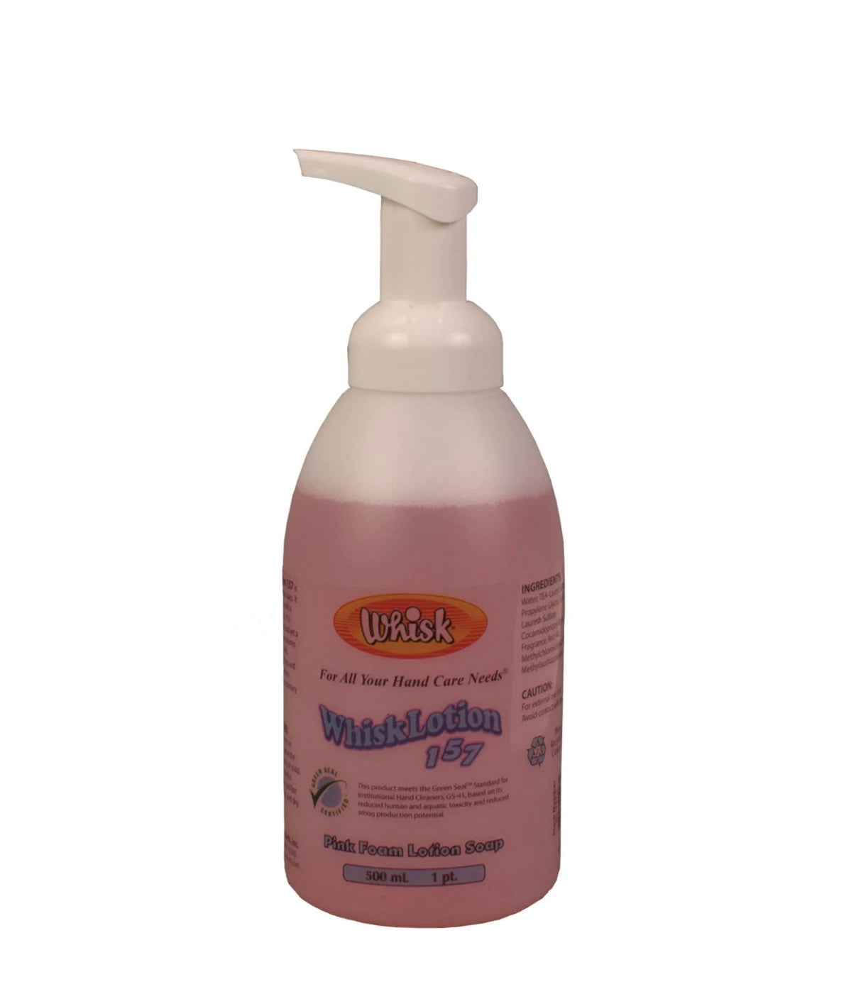 Whisk® 157 Premium Pink Foam Lotion Soap - 18.6oz (550 ml) Pump Bottle
