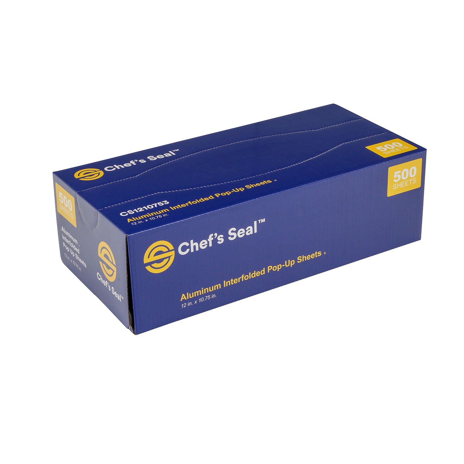 Chef's Seal™ 12" x 10.75" Aluminum Foil Pop-Up Sheets - 500ct