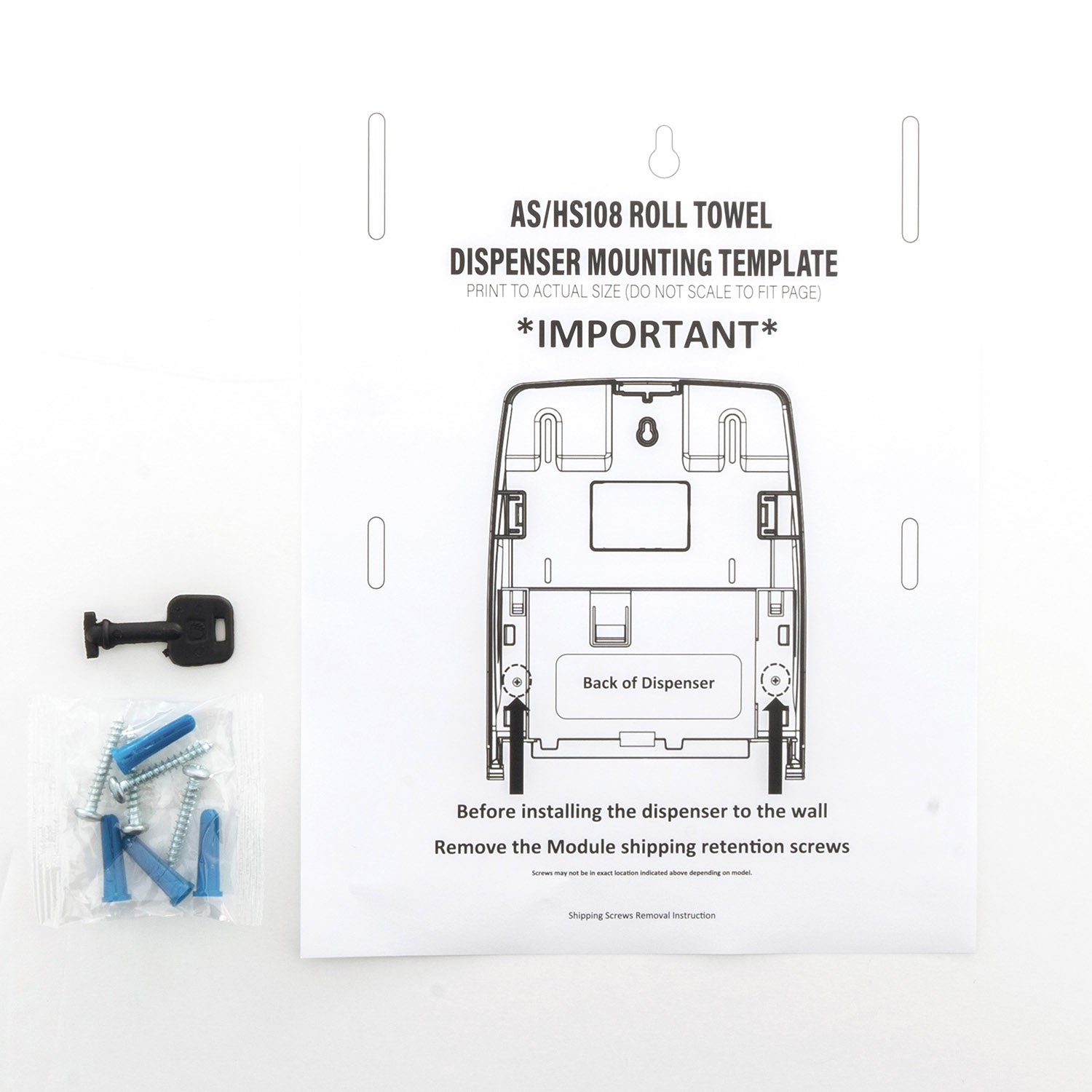 Hawthorn Mechanical Hands Free Black Roll Towel Dispenser