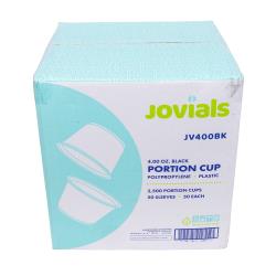 Jovials™ 4 oz Black Plastic Portion Cup - 2500ct