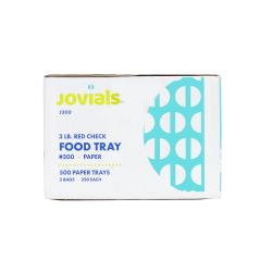 Jovials™ #300 Red & White Paper Food Tray