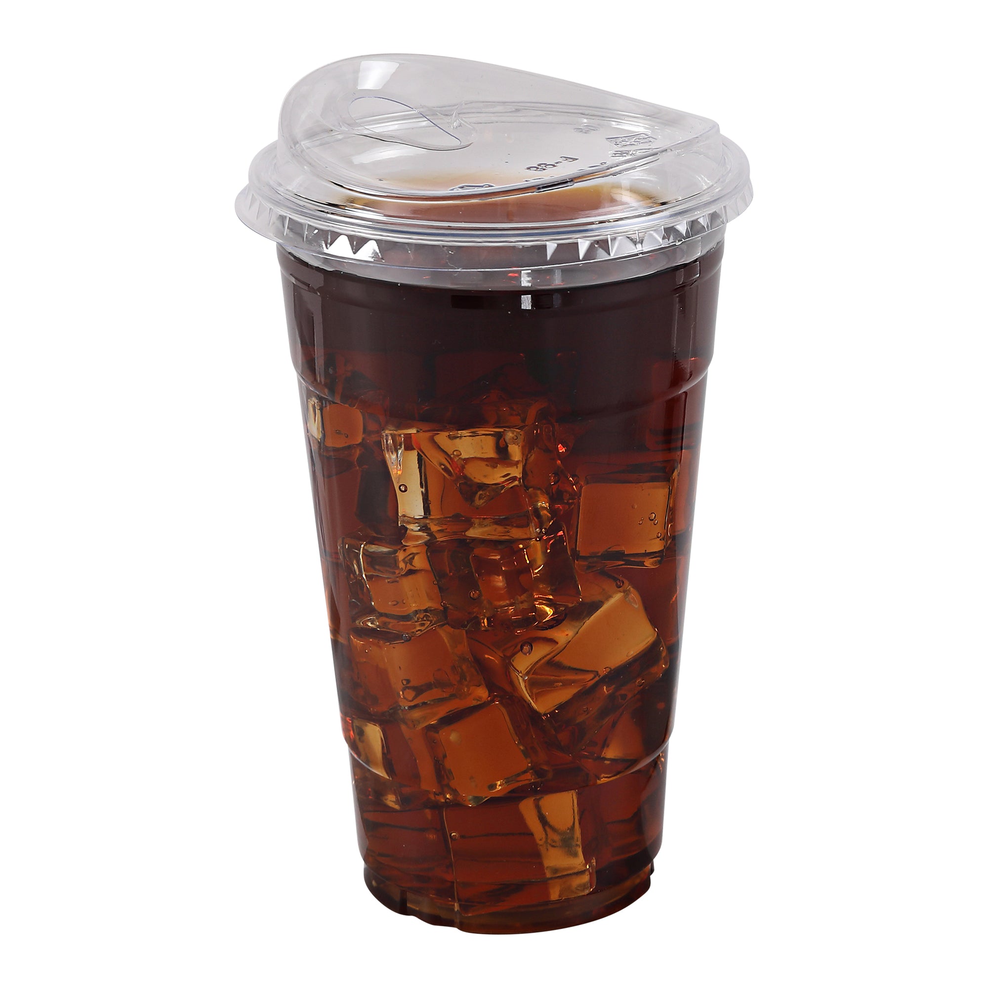 Empress® Strawless PET Sip Lid 98 mm for 12 oz Squat–24 oz PET Cups