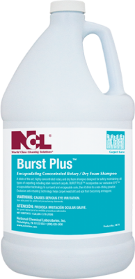 NCL® Burst Plus™ Encapsulating Concentrated Rotary / Dry Foam Carpet Shampoo - Gallon