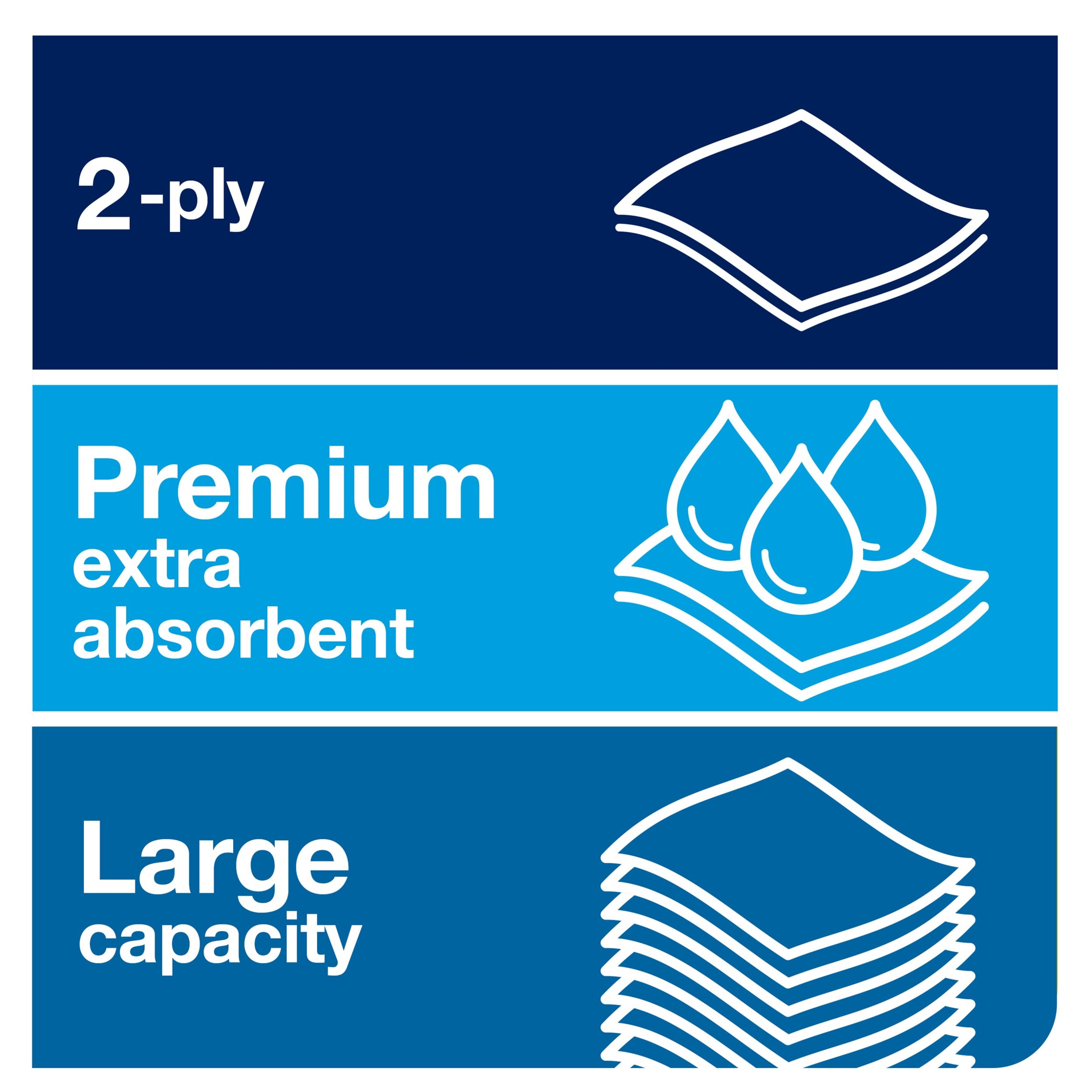 Tork Matic® Extra Soft Hand Towel Roll White with Blue Leaf