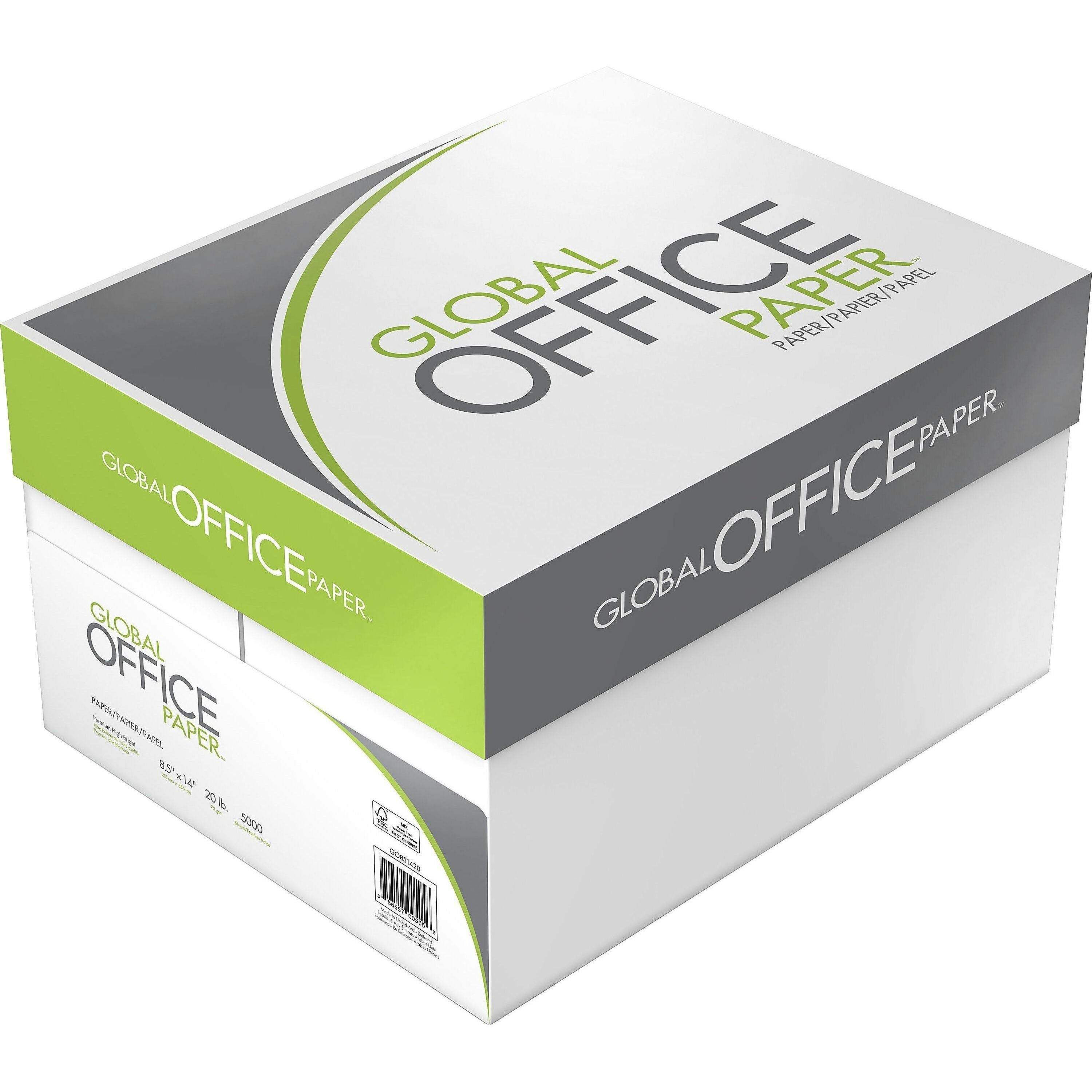 Global Office Legal 8.5”×14” Premium Copy Paper - 5000 Sheets