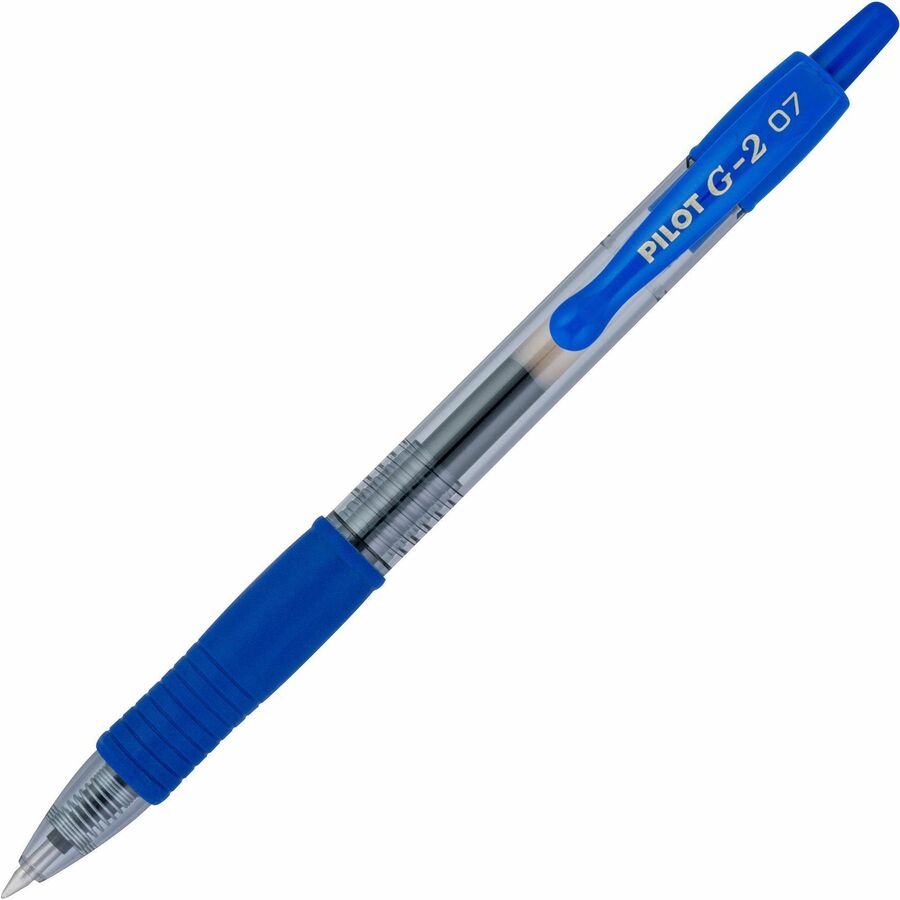 Pilot® G2 Retractable Gel Ink Rollerball Pens – Blue (0.7 mm Fine Point)