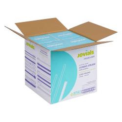 Jovials™ 10.25" Jumbo Paper Wrapped Clear Plastic Straw - 2000ct