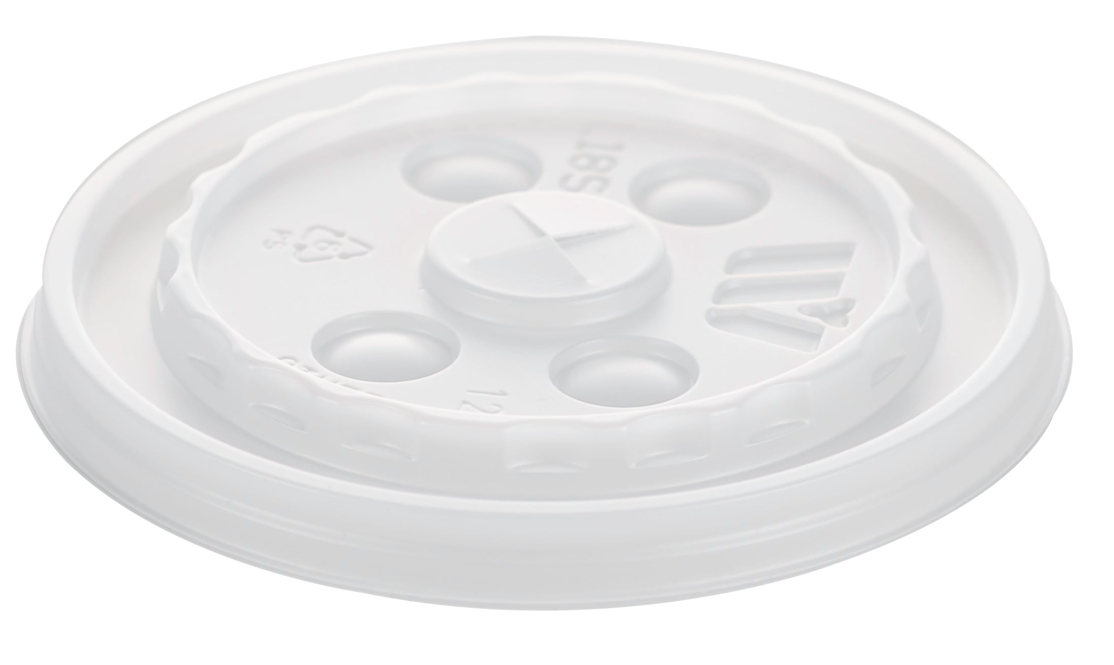 WinCup® Vio Straw Slotted Translucent Plastic Lid - L18S