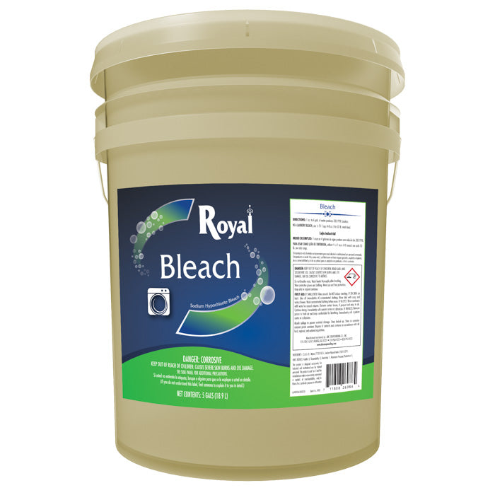 Royal® Bleach 12.5% Sodium Hypochlorite - 5 Gallon Pail