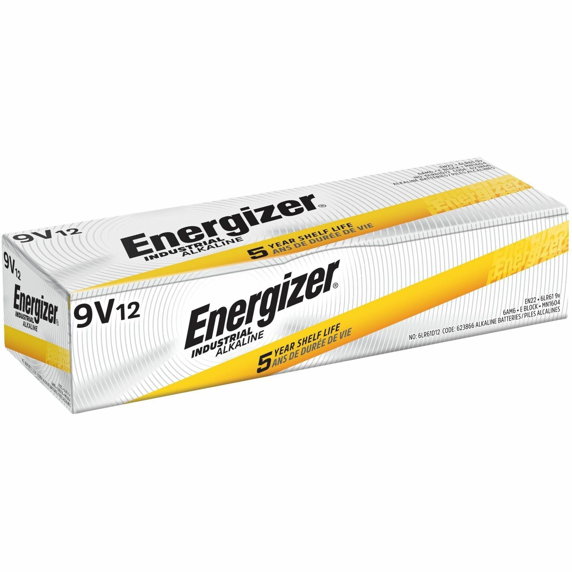 Energizer Industrial Alkaline 9V Batteries - 12ct