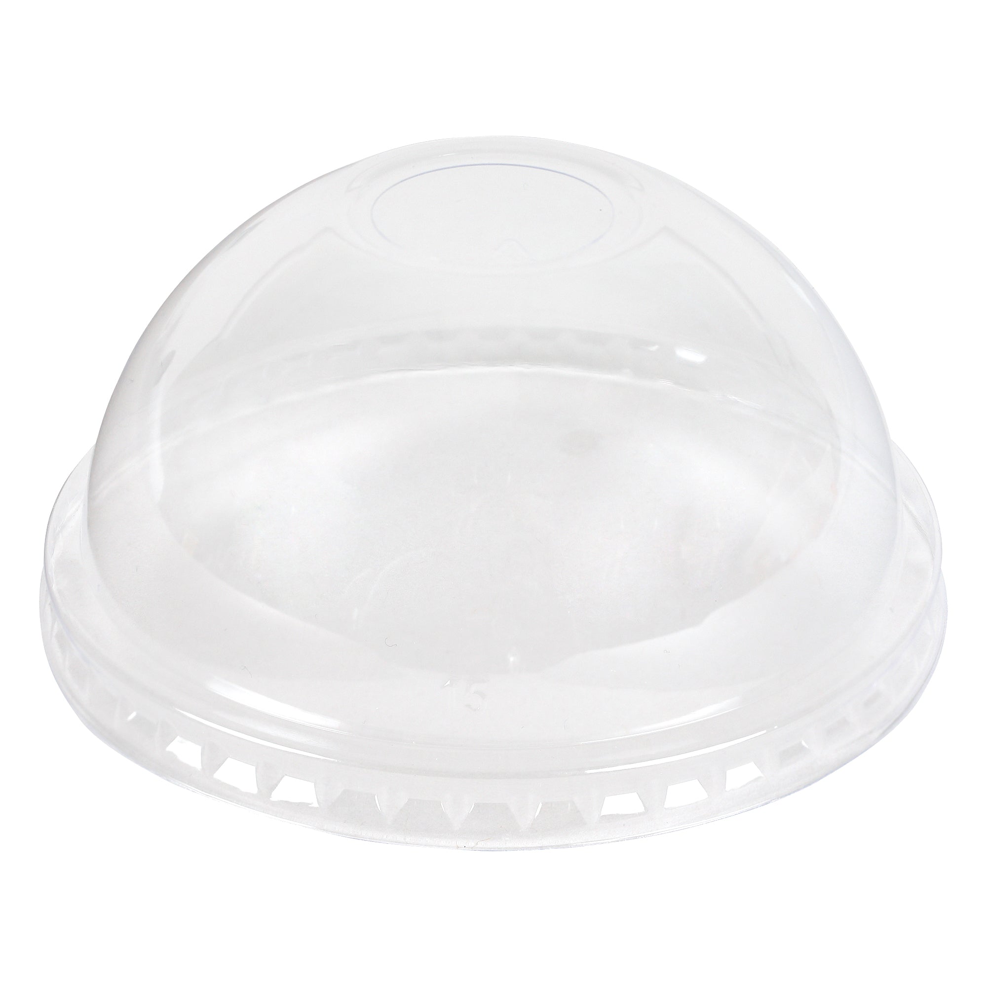 Empress® Dome PET Lid with 1" Hole for 12 oz Squat–24 oz PET Cups