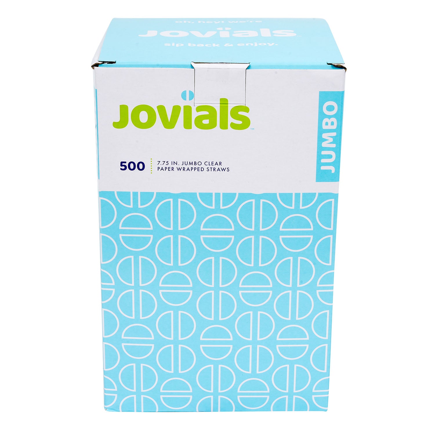 Jovials™ 7.75” Paper Wrapped Clear Plastic Straw