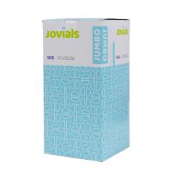 Jovials™ 10.25" Jumbo Paper Wrapped Clear Plastic Straw - 2000ct